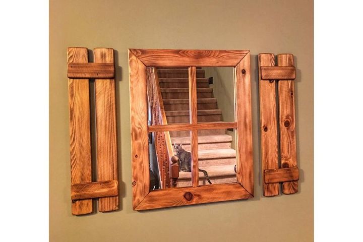 Wood Rustieke Spiegel, 50x65 cm, Bruin