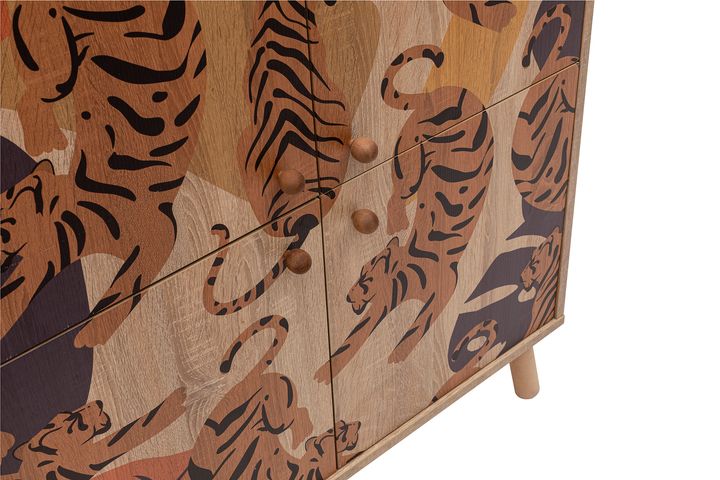 Tigris Multifunctionele Kast met Houten Poten