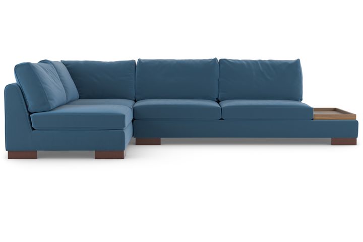Tulip Corner Sofa Left Chaise, Blue