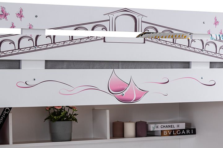 Pisa Stapelbed met Kledingkast & Bureau, 90x190 cm