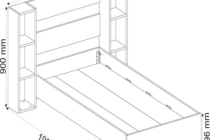 Arnetti Smart Bed, 90x190 cm, Wit