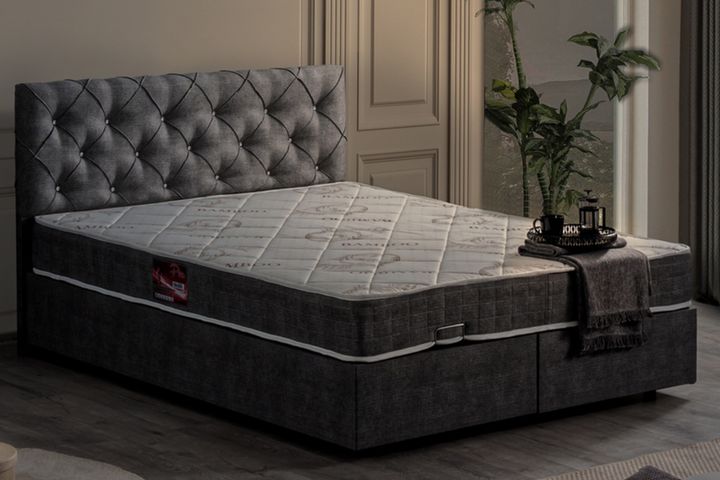 Peggy Plus Boxspringbedset, 150x200 cm, Grijs