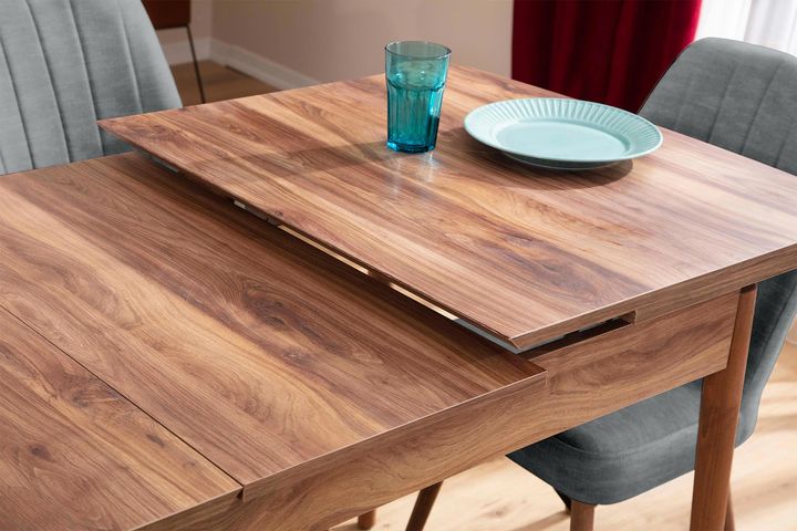 Lydiana Eettafelset voor 6 Personen, 130x80 cm, Grijs