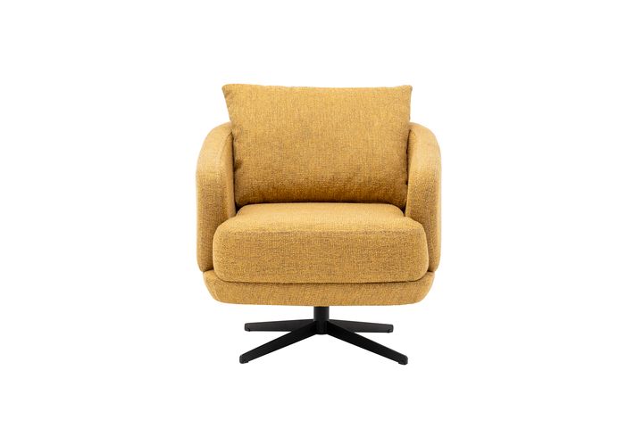 Natur Fauteuil, Mosterd (Kleurkeuze Stof In Showroom)