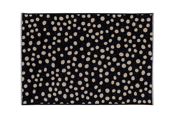 Sprinkle Dots Reversible Children's Rug, 77 x 150 cm, Brown & Black