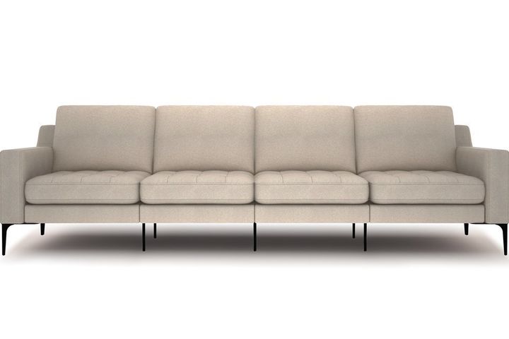 Normod 4-Sitzer Sofa mit Schwarzen Metallbeinen, Beige