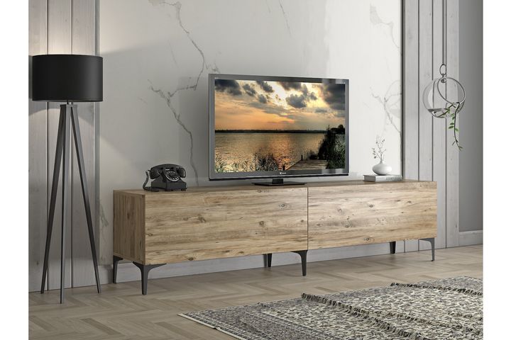 Vega TV-Meubel met Deuren, 200 cm, Pijnboom