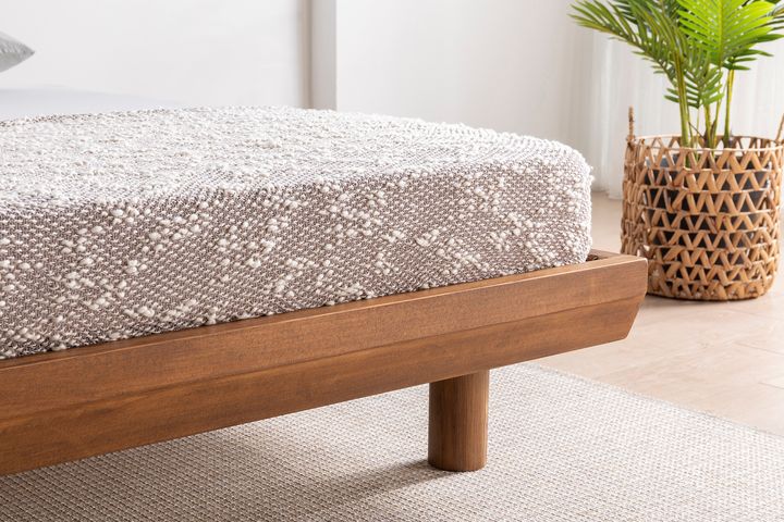 Luna Lucas Houten Bedframe, 140x200 cm, Walnoot