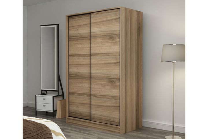 Medway Tideway Kledingkast met Schuifdeuren, 210 cm, Walnoot