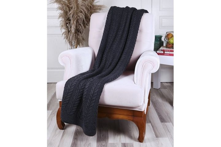 Neil Bed Throw, 130 x 170 cm, Dark Grey
