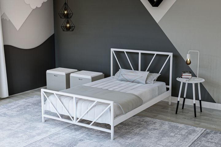 Ingolstadt Bedframe, 90x190 cm, Wit