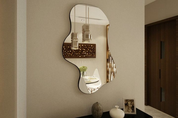 Milan Decorative Wall Mirror, 67 x 102 cm, Black