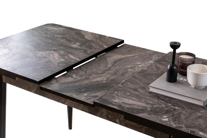 Moon Eettafelset, 120x70 cm, Zwart