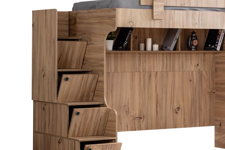 Viva Stapelbed met Bureau, 90x190 cm