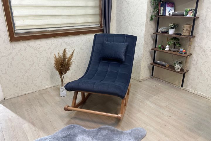 Asedia Maeve Schommelstoel, Antraciet & Natuurlijke Kleur