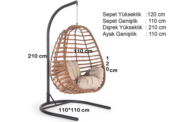 Bella Ugonna Porch Swing, Beige