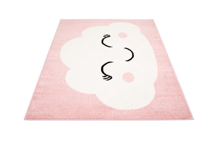 Piave Cloud Print Children's Rug, 80 x 150
 cm, Pink