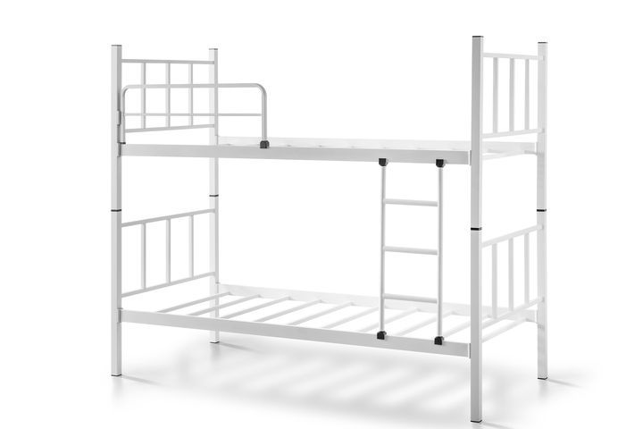 Hadrien Metalen Stapelbed, 90x190 cm, Wit