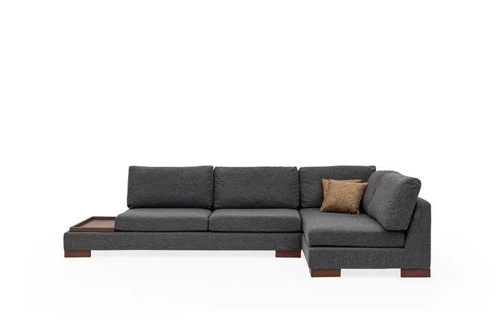 Tulip Hoekbank Rechts, Antraciet (Zonder pouf)