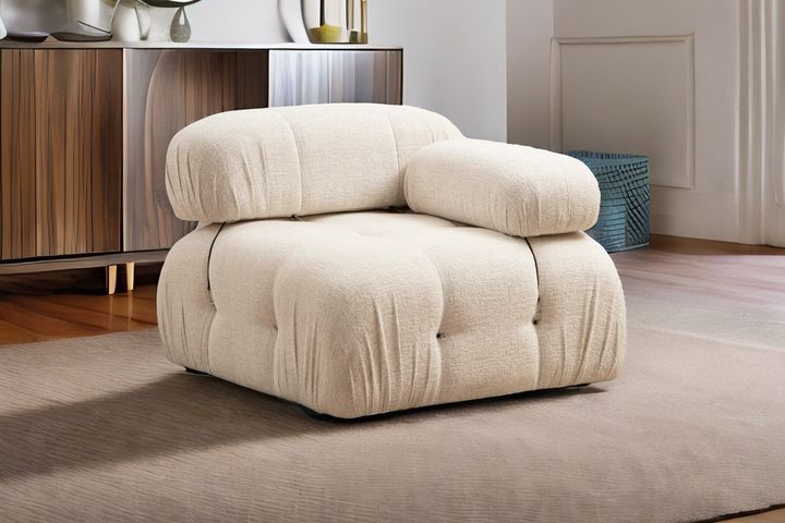 New Bubble Enkele Module Met Rechterarm, Ecru