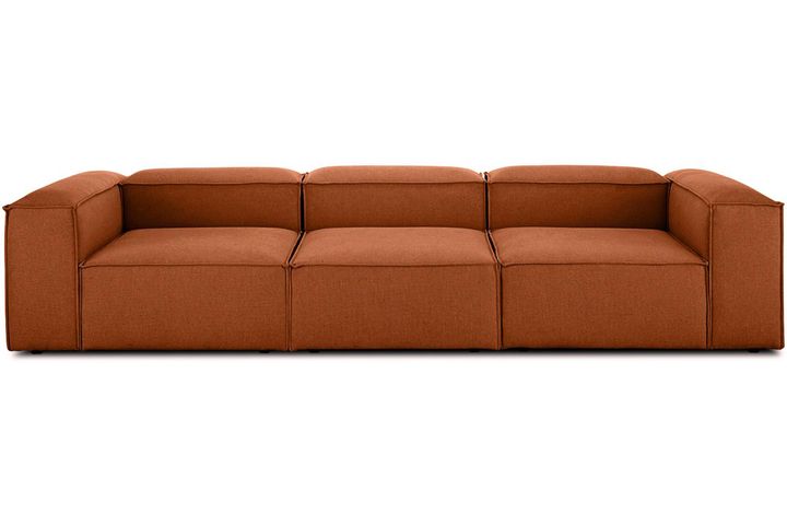 Frid Linnen 3-Zitsbank, Steenrood