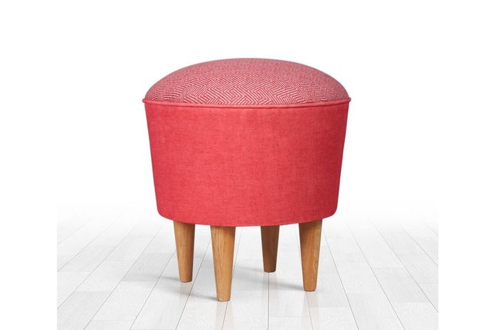 Sandy Poef met Houten Poten, Rood
