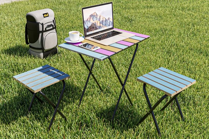 Bino Balkonset, Blauw