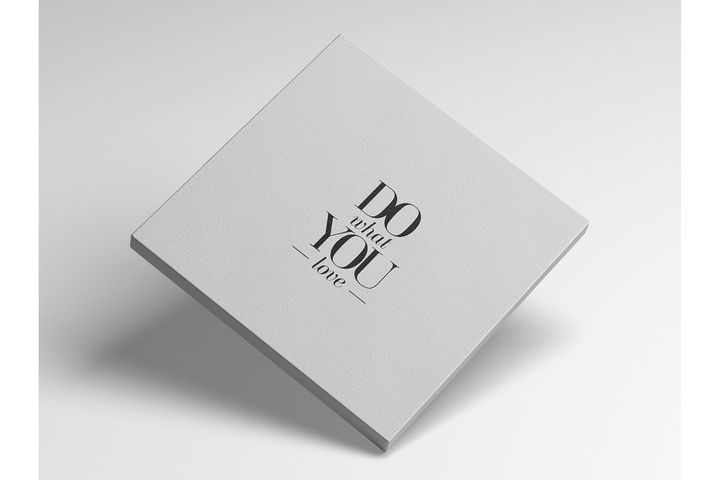 Doe What You Love Minimaal Schilderij Op Canvas, 90x90 cm