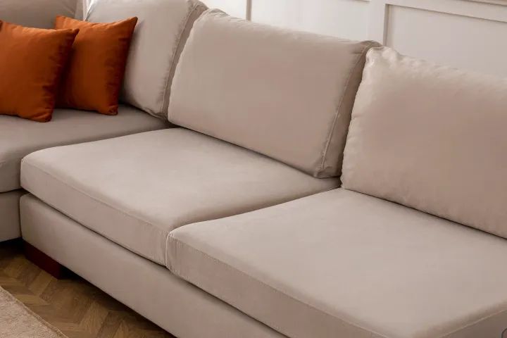 Tulip Hoekbank Links, Ecru (Zonder pouf)