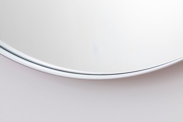 Otto Austyn Ronde Spiegel, 40 cm, Zilver