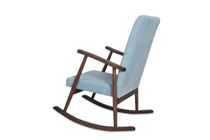 Asedia Trend Schommelstoel, Blauw & Walnoot