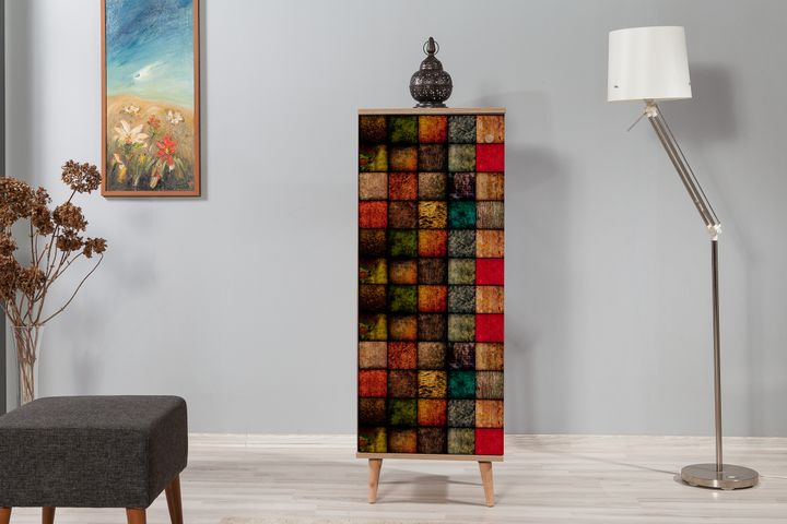 Ironbridge Schoenenkast met Vierkant Patroon, Veelkleurig