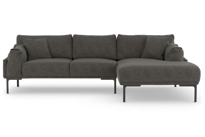 Leo Corner Sofa Right Chaise, Grey Ash