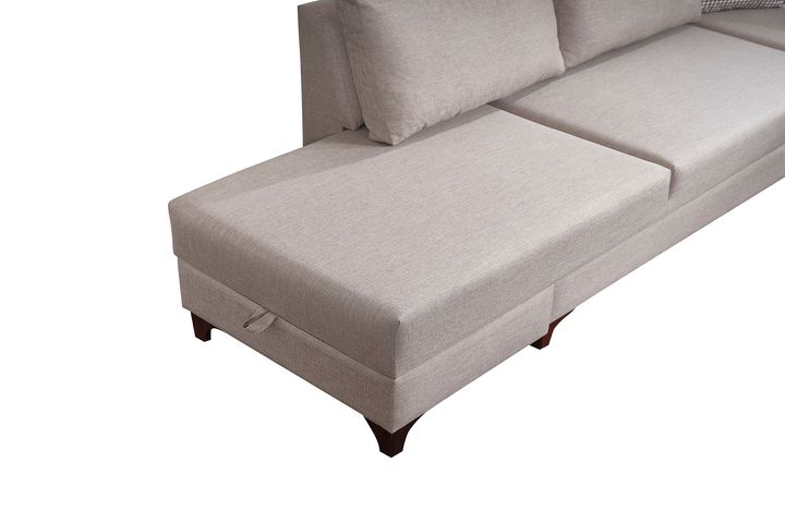 Masse Hoekbank Links, Creme