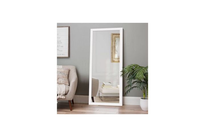 Königssee Wall Mounted Mirror, 68 x 200 cm, White | Vivense London