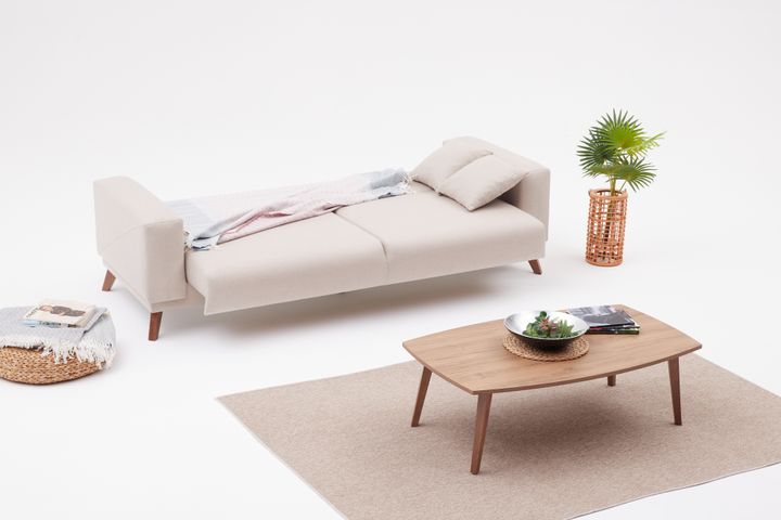 Lego 3-Zitsbank met slaapfunctie, Creme