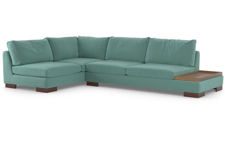 Tulip Corner Sofa Left Chaise, Duck Egg