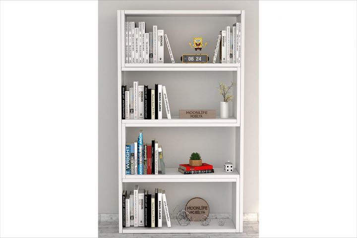 Pythagoras Bookcase, 118 cm, White