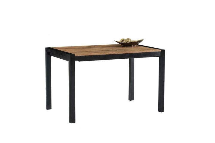 Lato Uitschuifbare Tafel, 75x120 cm, Walnoot en Zwart