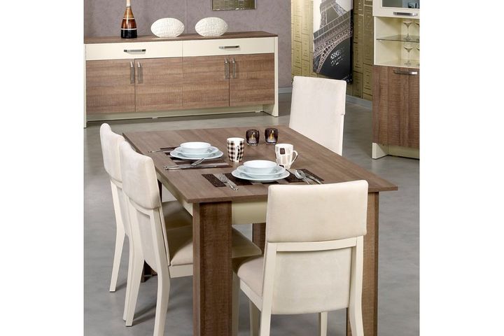 Bois 4-6 Seat Extendable Dining Table, Walnut