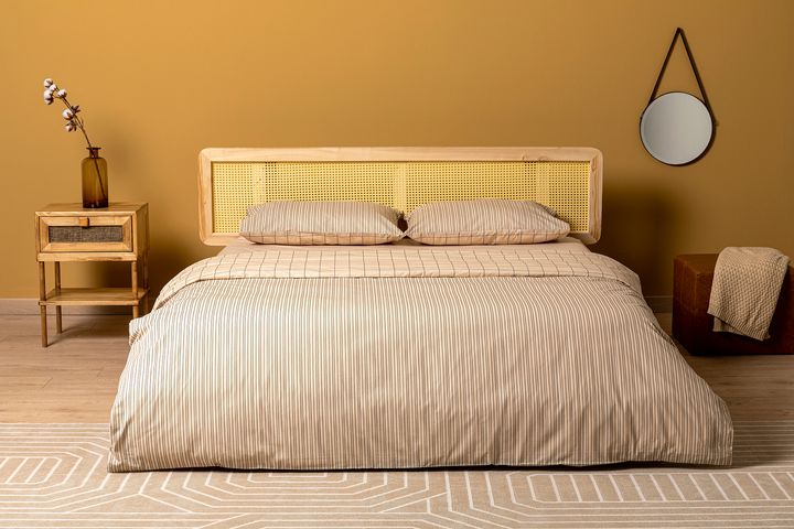 Urban Double Side Ranforce Duvet Cover Set, King Size, Beige