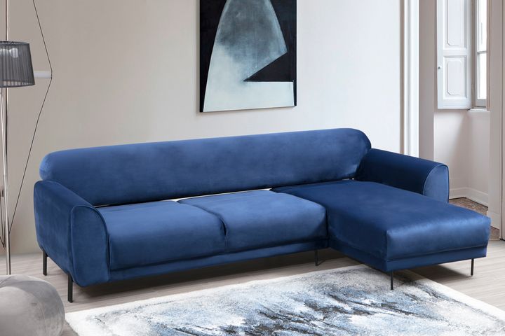 Cloud Corner Sofa Bed Left Chaise, Blue
