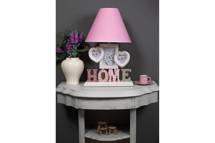 Misto Home Framed Table Lamp, Pink