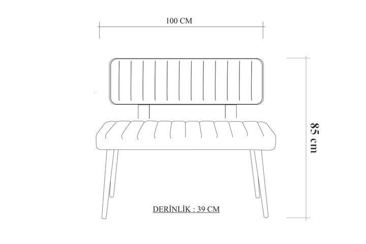 Stormi Zitsbank, Antraciet & Wit