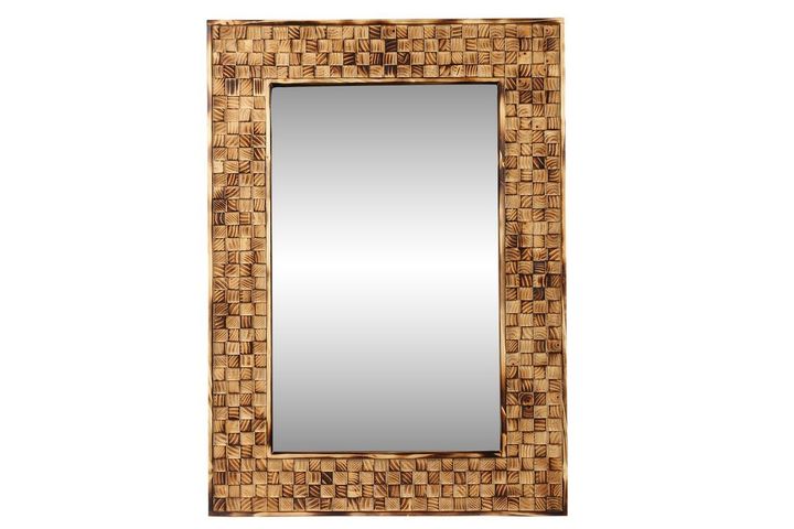 Wood Andy Decoratieve Wandspiegel , 70x50 cm