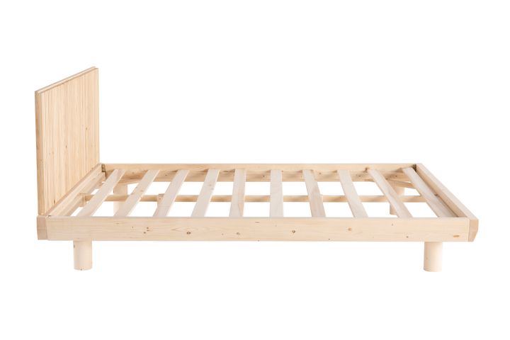 Luna Hendrick Houten Bedframe, 150x200 cm, Natuurlijke Kleur
