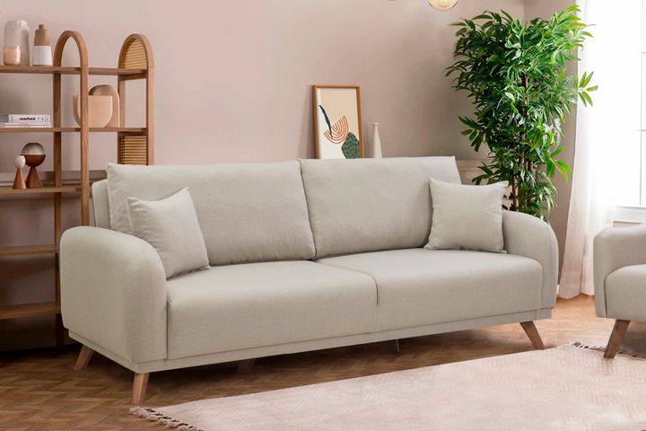 Hera 3-Zitsbank met slaapfunctie met opslagruimte (Kleurkeuze Stof In Showroom)