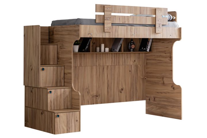 Viva Stapelbed met Kast en Bureau, 90x190 cm