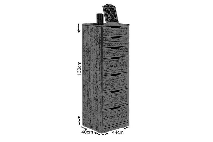 Trapkast met 7 lades en garderobe onder trap, 180-240cm breed