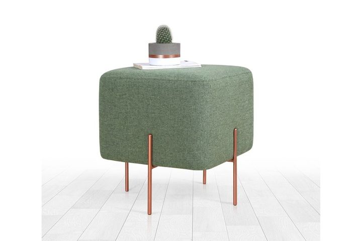 Copper Vierkante Poef, Groen